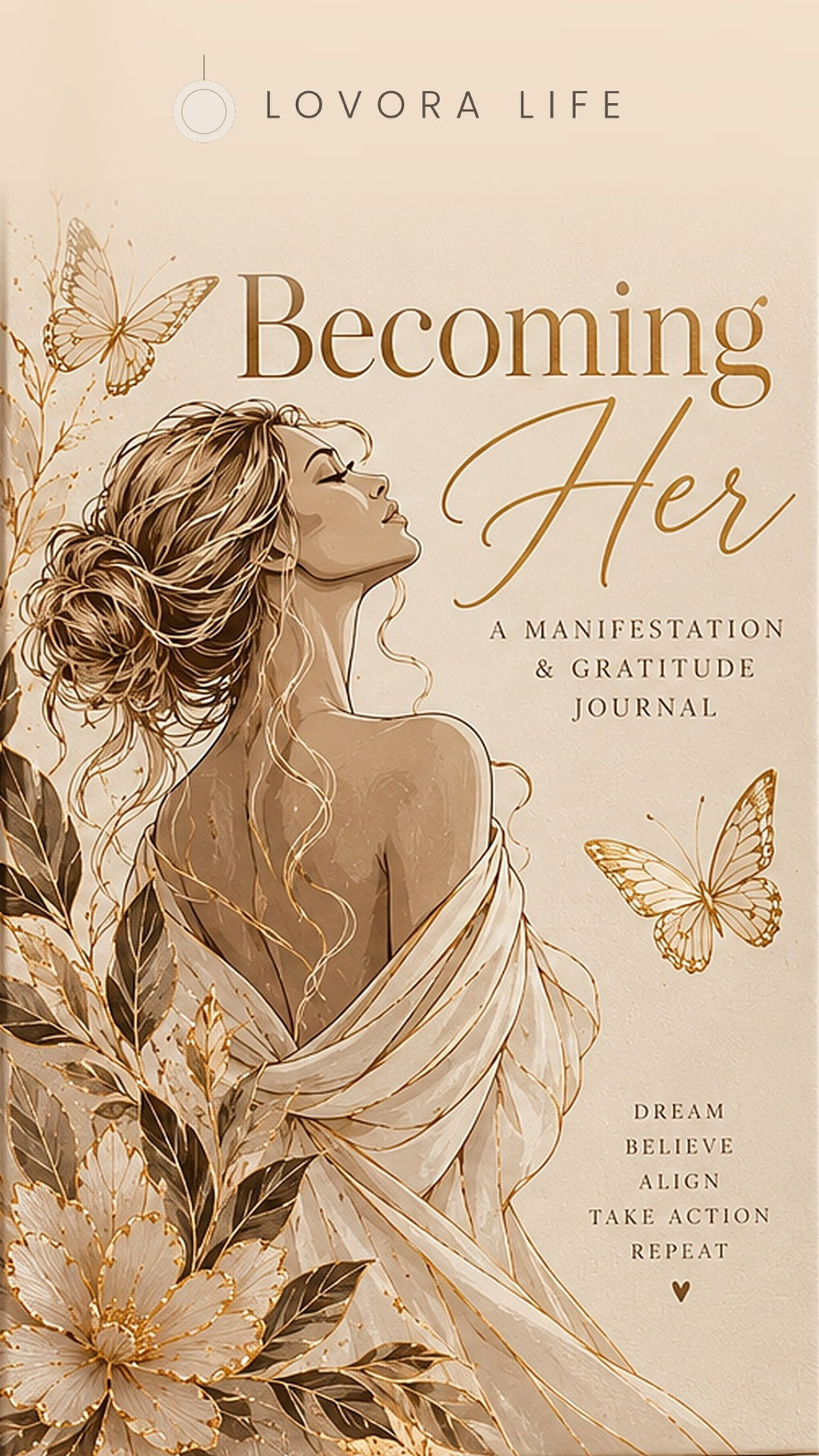 Becoming Her manifestation journal cover
