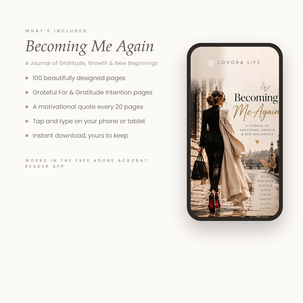 Becoming Me Again what's included